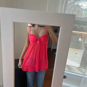 Vibrant Pink Babydoll Lingerie
